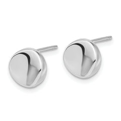 14K White Gold Polished Post Earrings