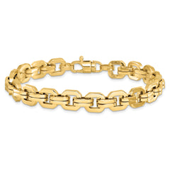 14K Men's Polished Fancy Link Bracelet