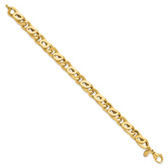 14K Men's Polished Link Bracelet