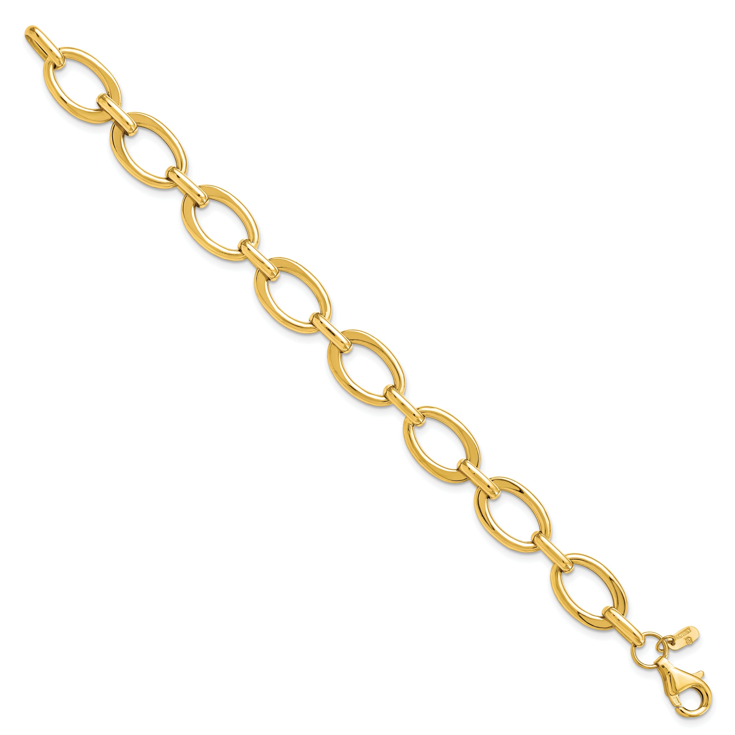 14K Polished Link Bracelet