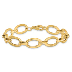 14K Polished Link Bracelet