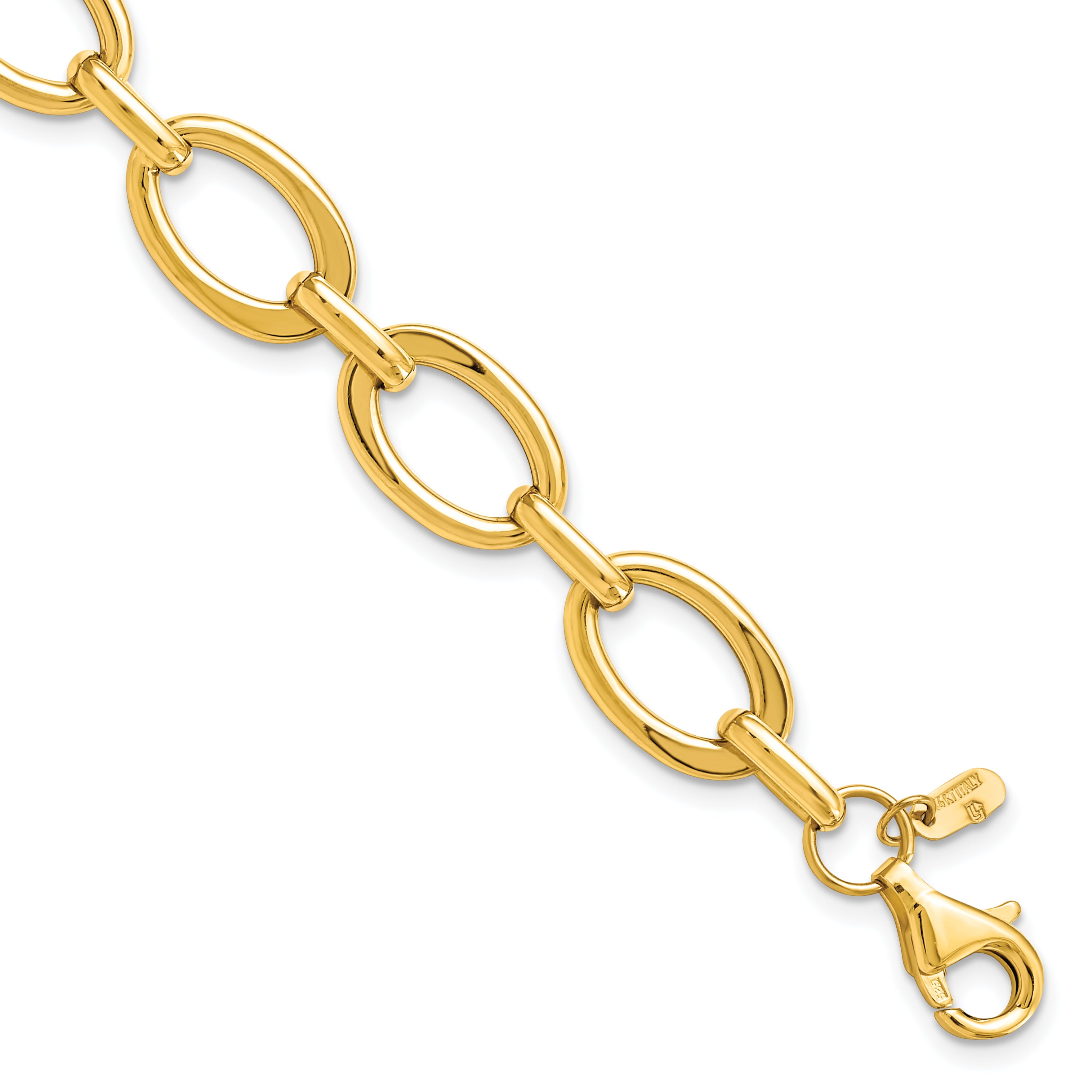 14K Polished Link Bracelet