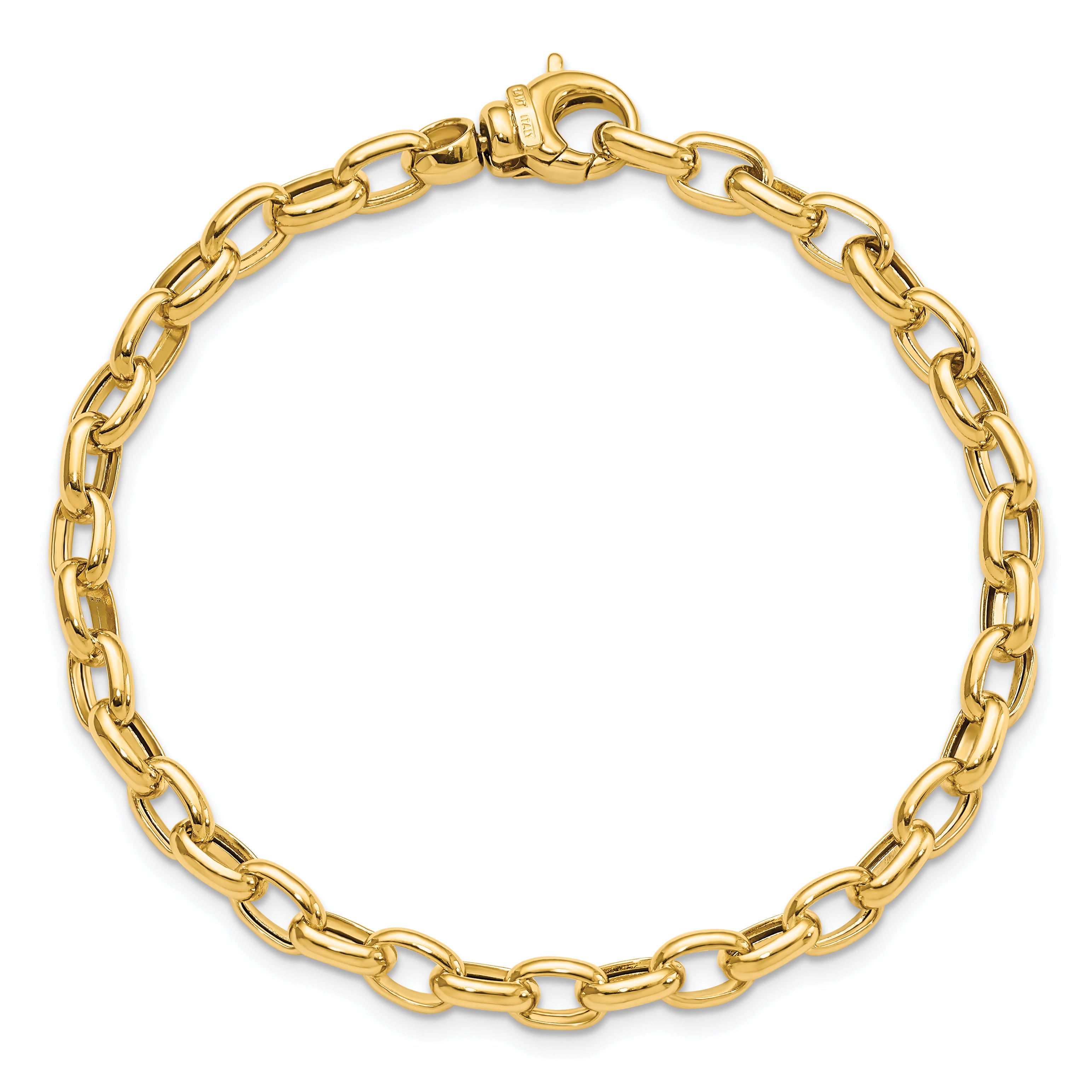 14K Polished Fancy Link Bracelet