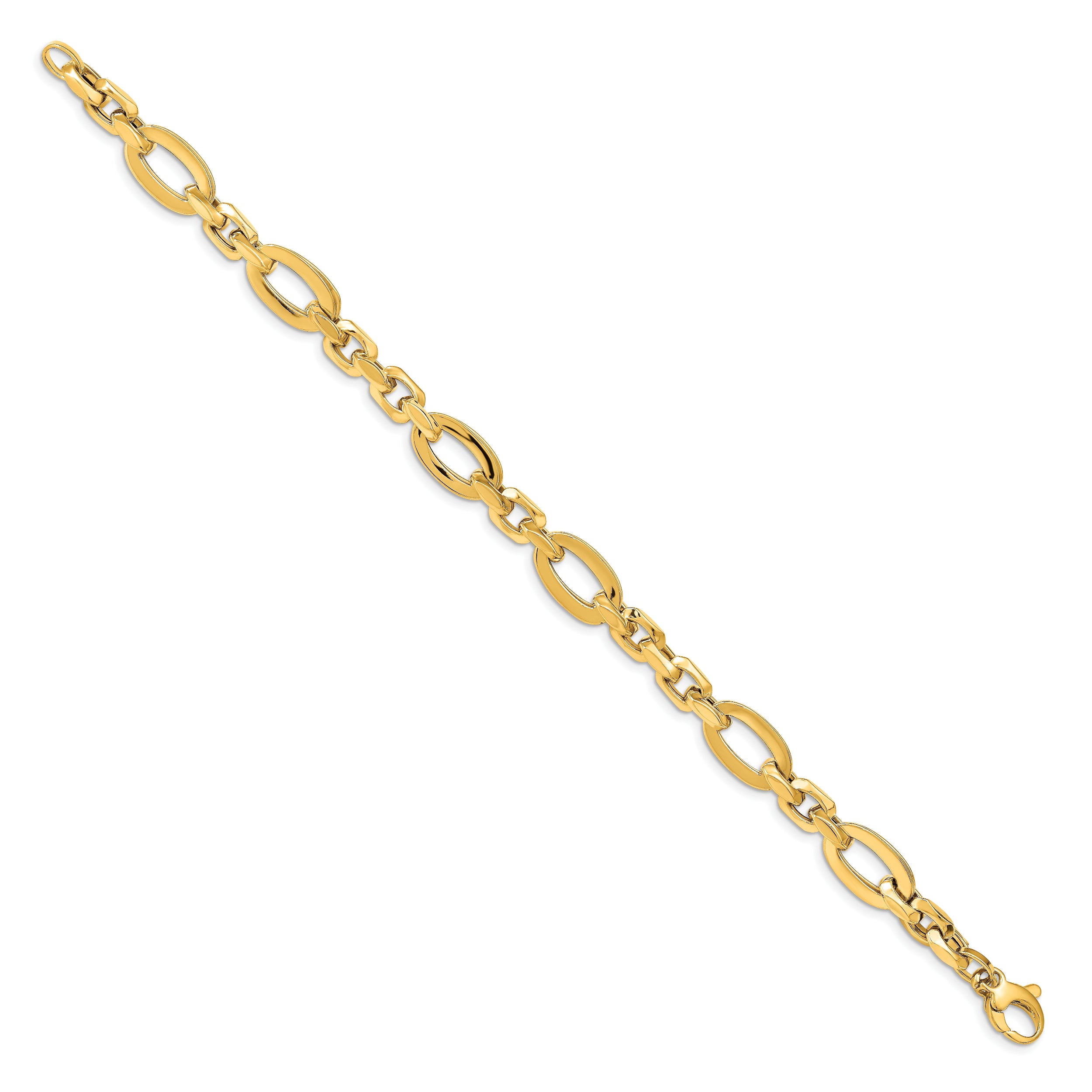 14k Polished Link Bracelet