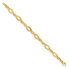 14k Polished Link Bracelet