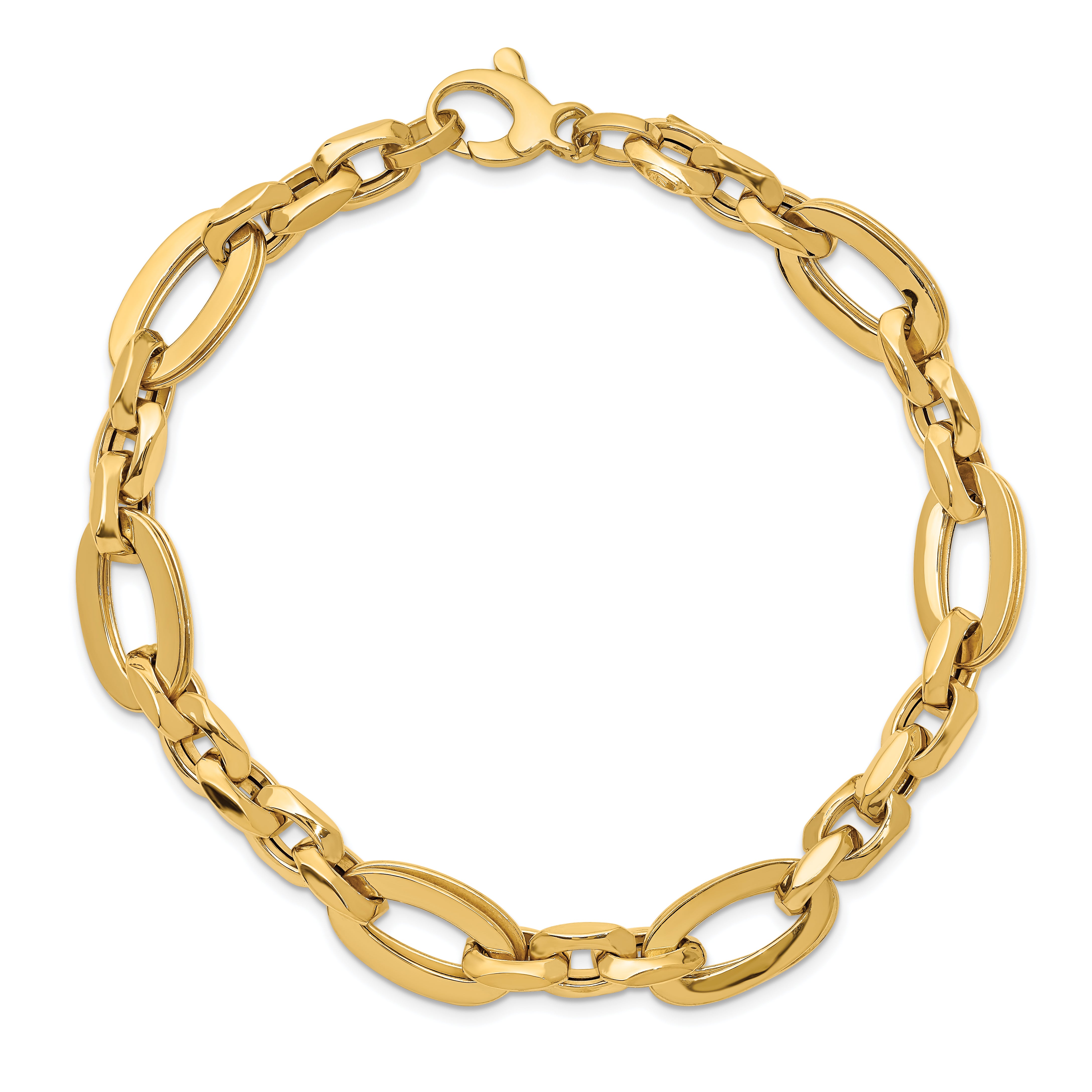 14k Polished Link Bracelet