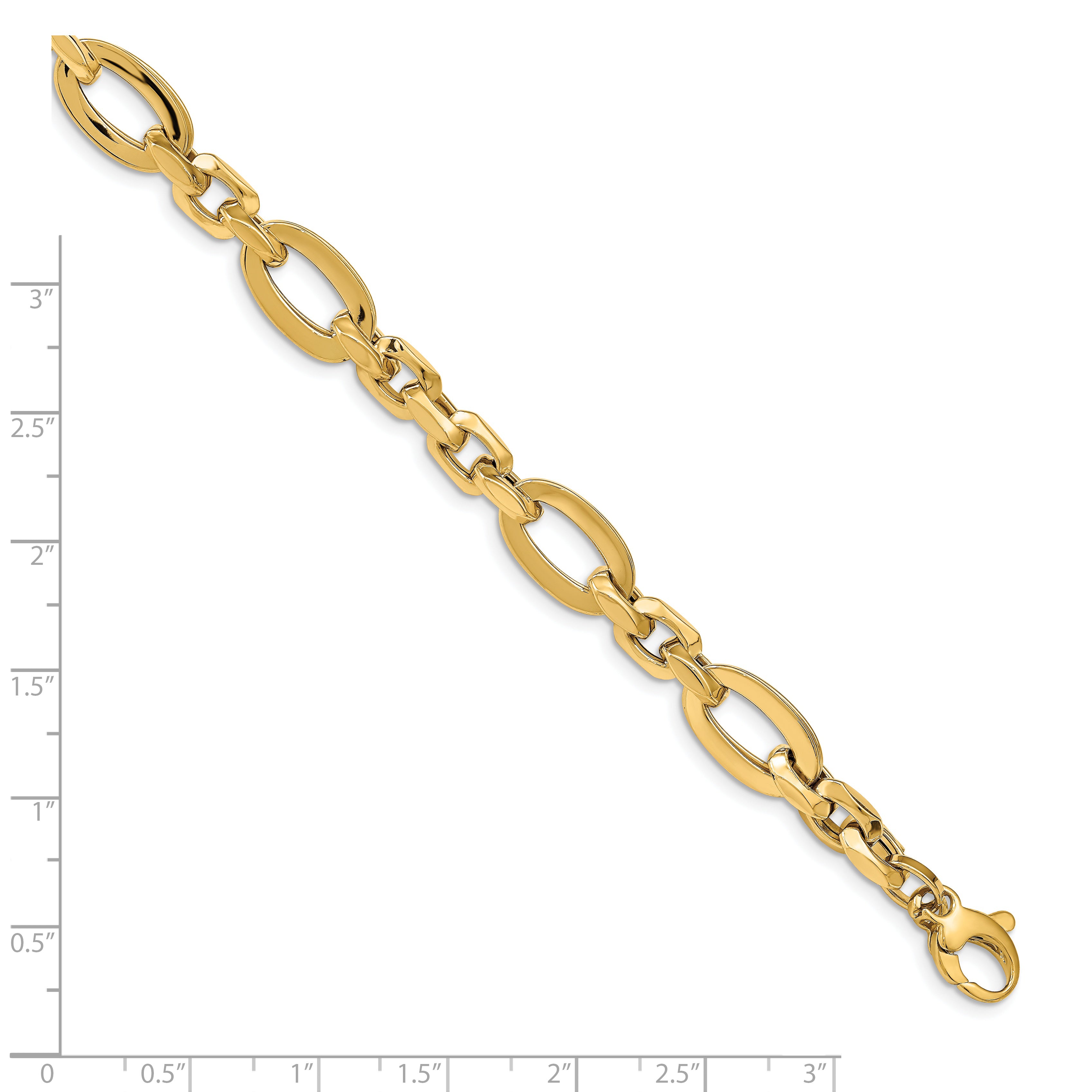 14k Polished Link Bracelet