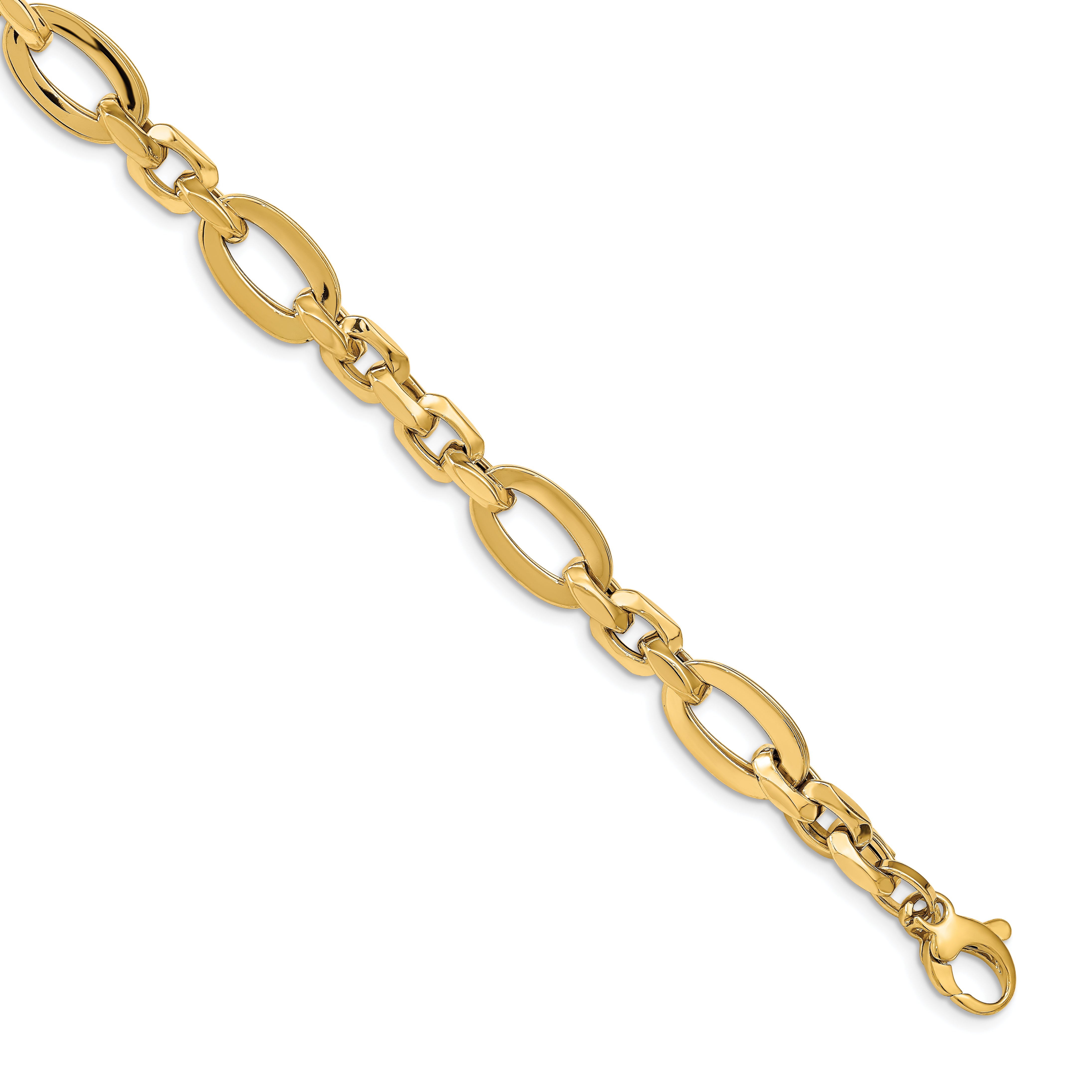 14k Polished Link Bracelet