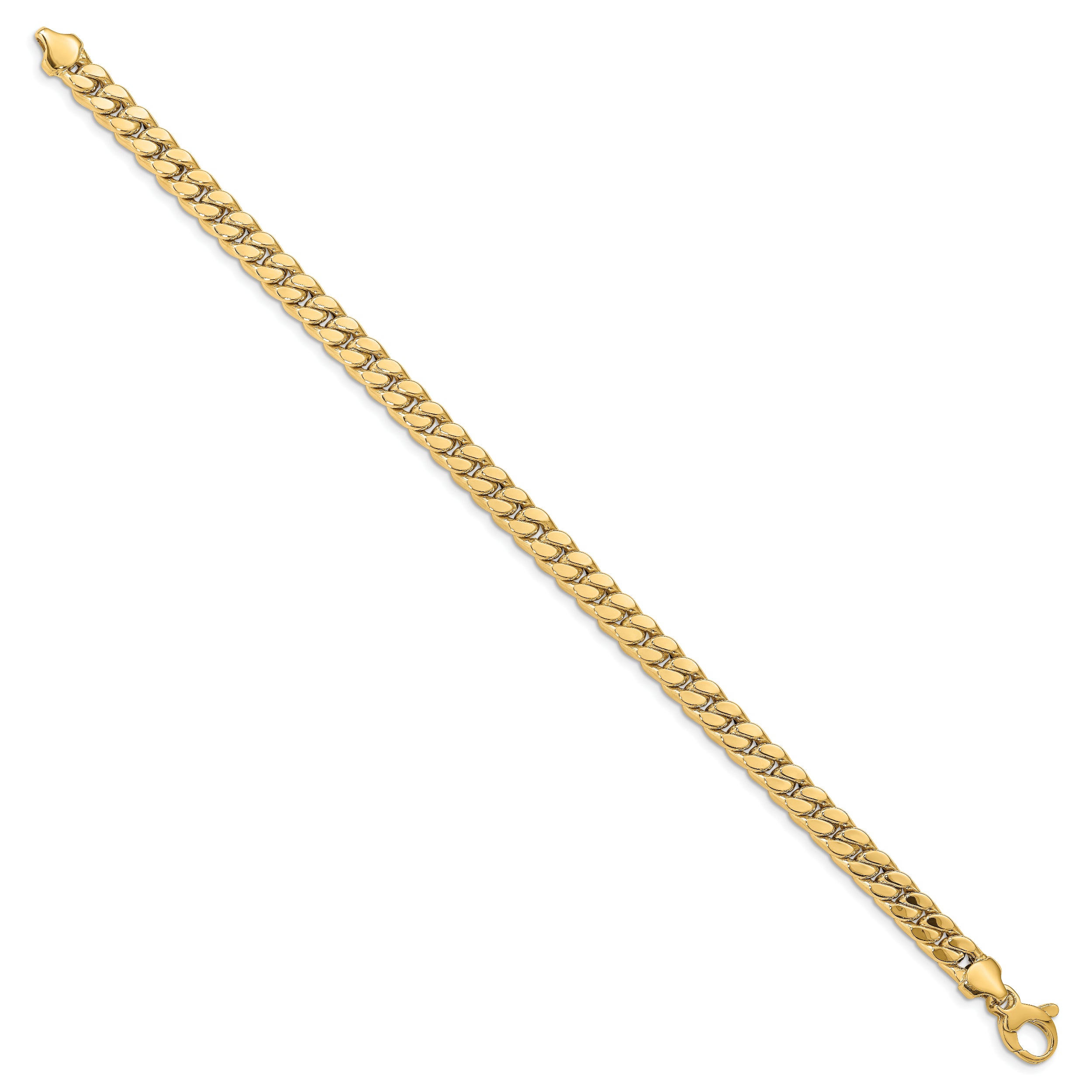 14k Men's Polished Curb Bracelet