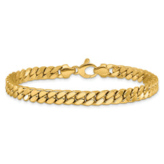 14k Men's Polished Curb Bracelet