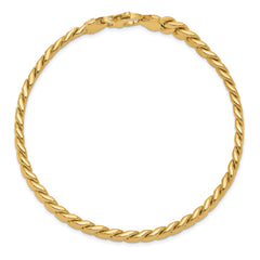 14k Men's Polished Curb Bracelet