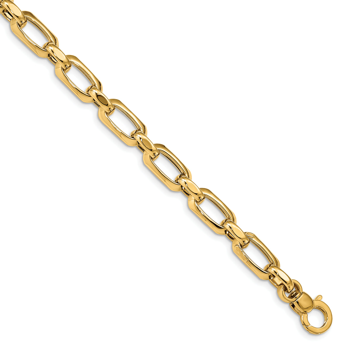 14k Polished and Textured Bracelet