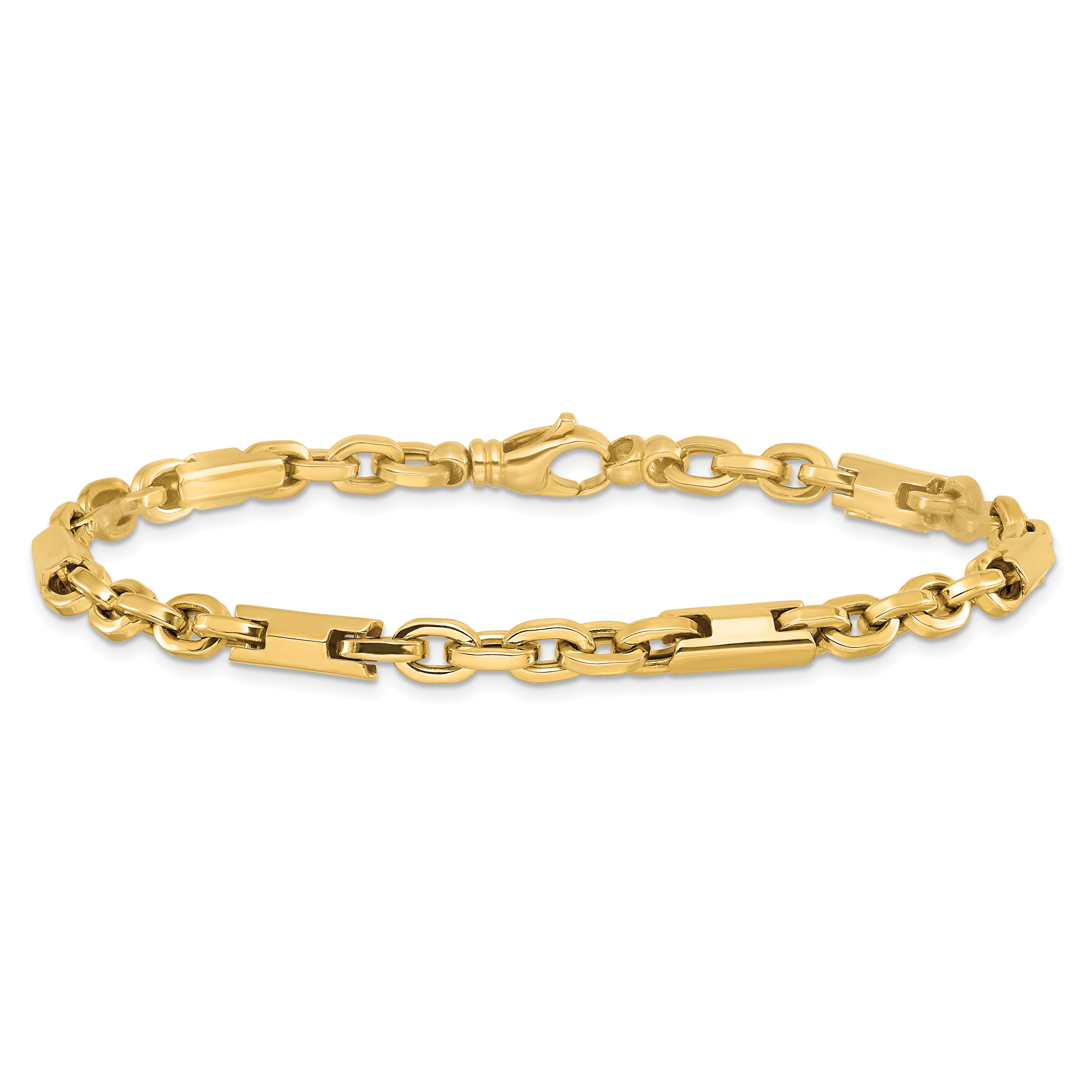 14k Men's Polished Fancy Link Bracelet