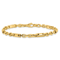 14k Men's Polished Fancy Link Bracelet