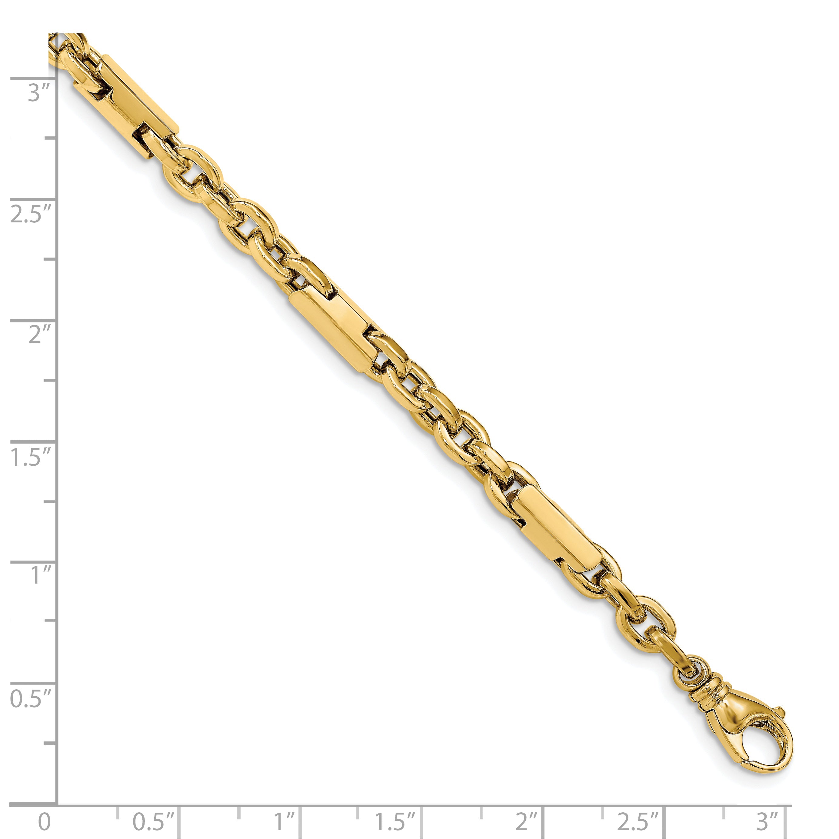 14k Men's Polished Fancy Link Bracelet