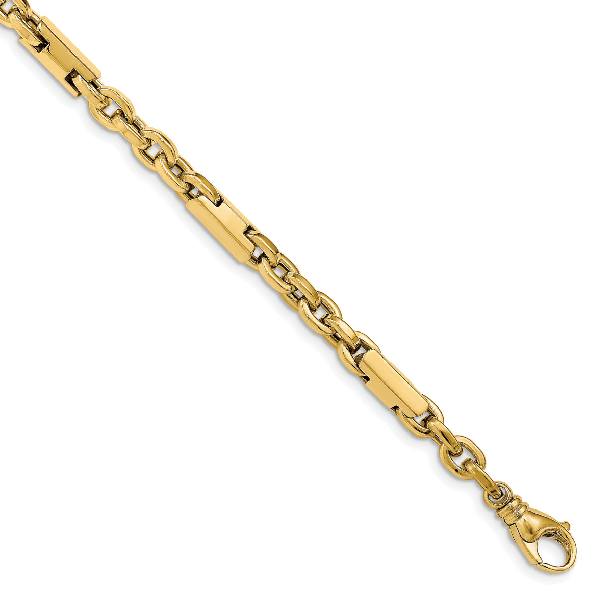 14k Men's Polished Fancy Link Bracelet