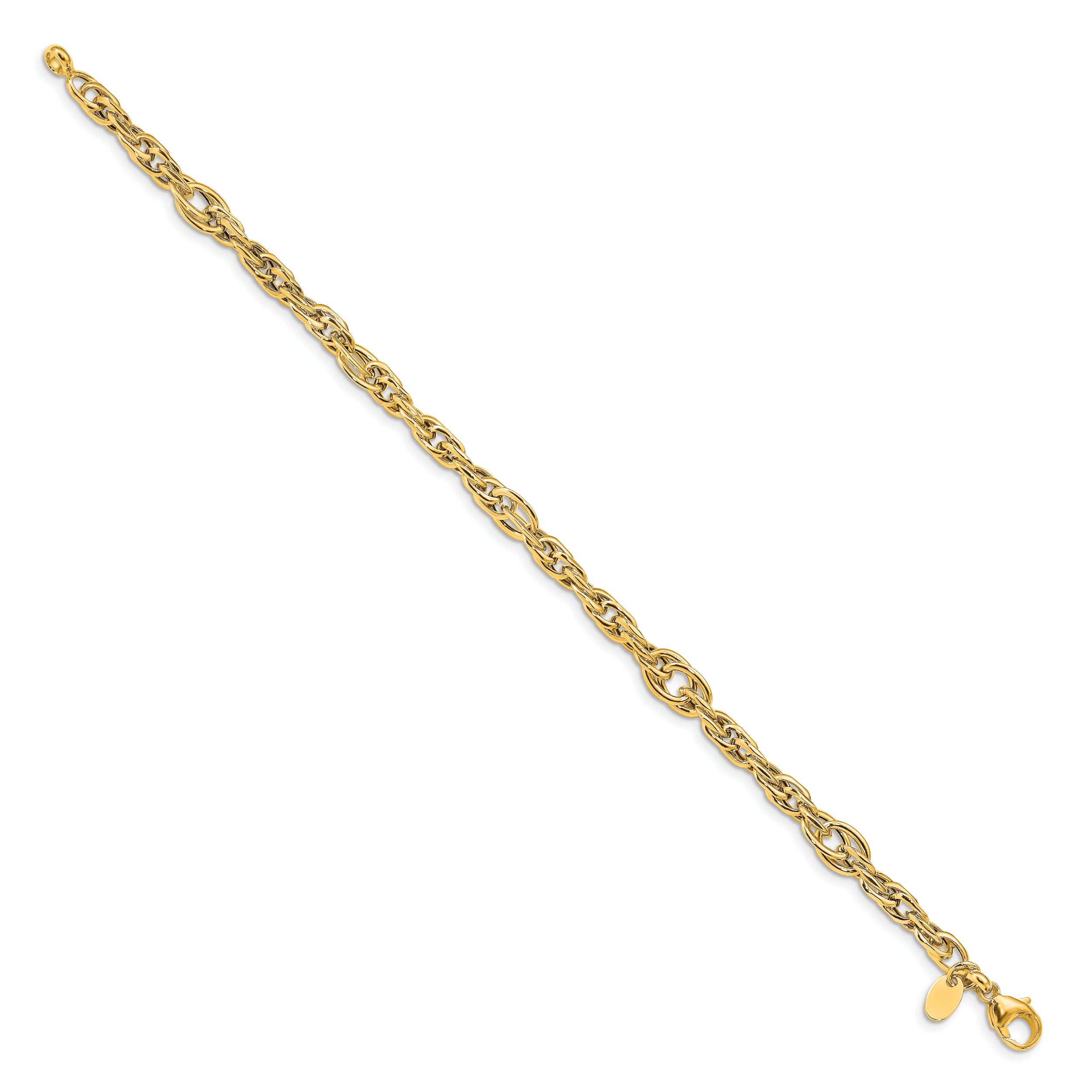 14k Polished Link Bracelet