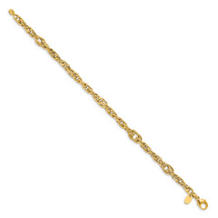 14k Polished Link Bracelet