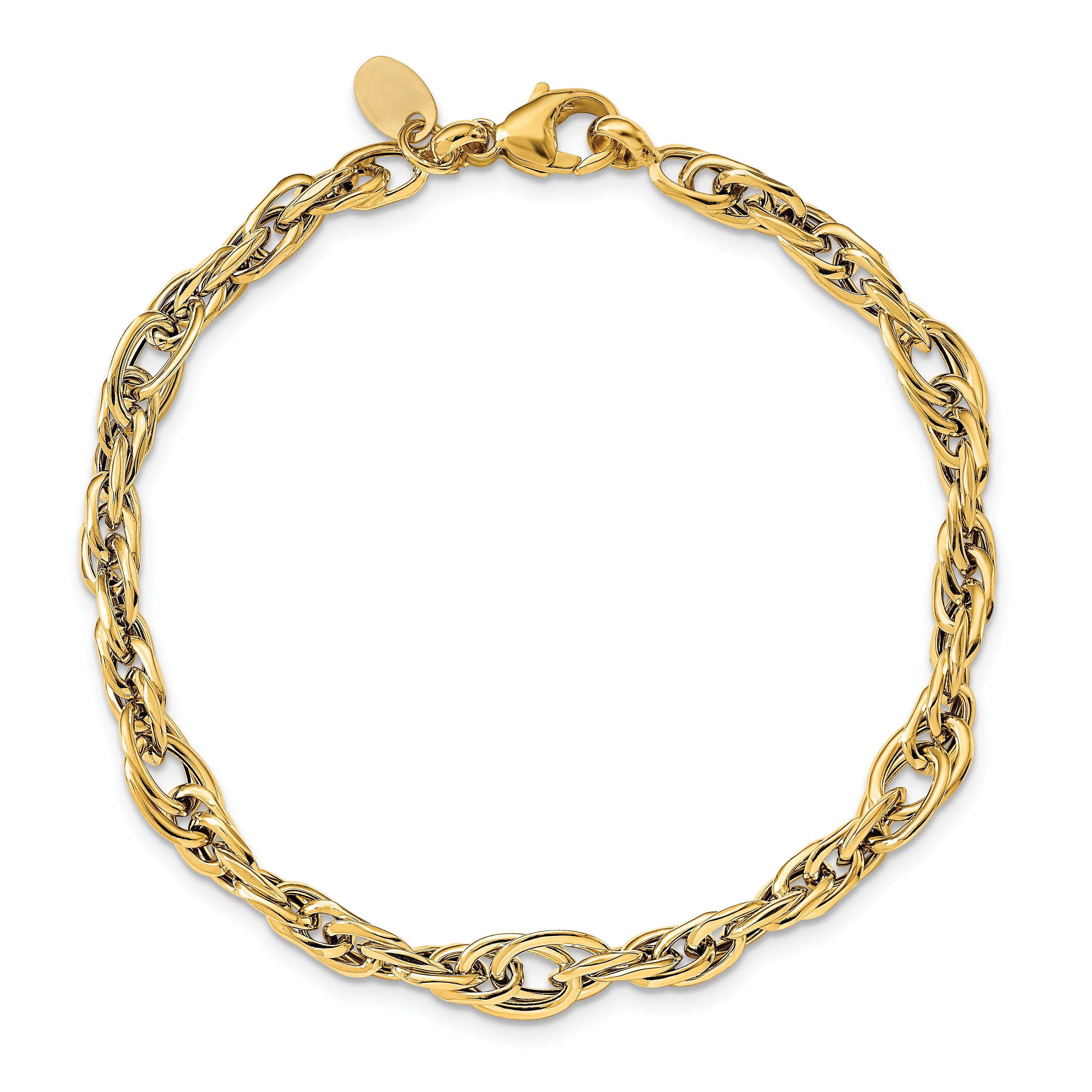 14k Polished Link Bracelet