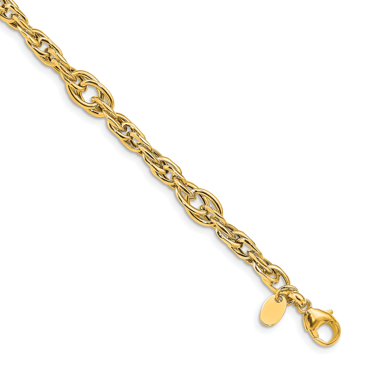 14k Polished Link Bracelet