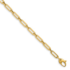 14K Polished Flat Oval Link Bracelet