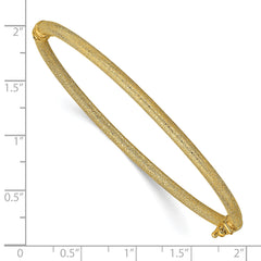 14K Textured Hinged Bangle