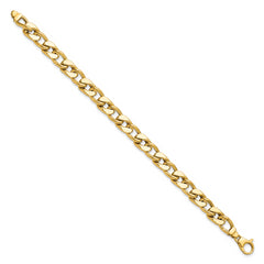 14K Polished Men's Curb Link Bracelet