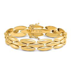 14k Polished Fancy Link Bracelet