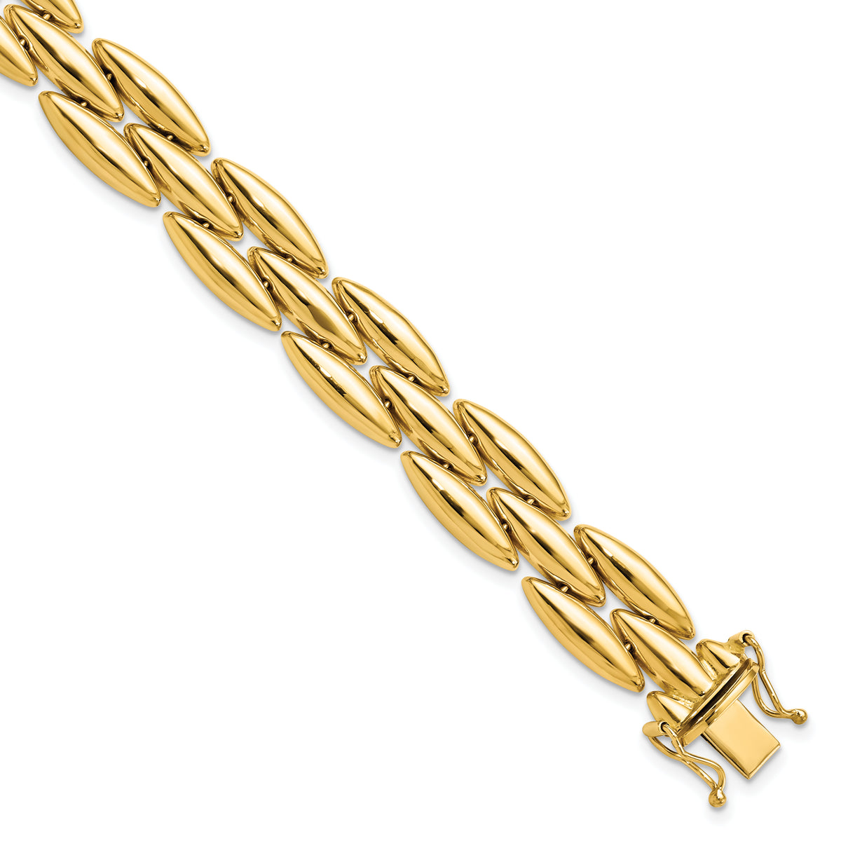 14k Polished Fancy Link Bracelet