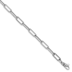 14k White Gold Polished Fancy Link with 1in ext Bracelet