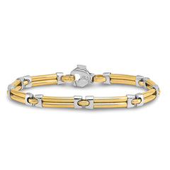 14K Two-tone Polished Bracelet