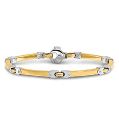 14K Two-tone Polished Bracelet