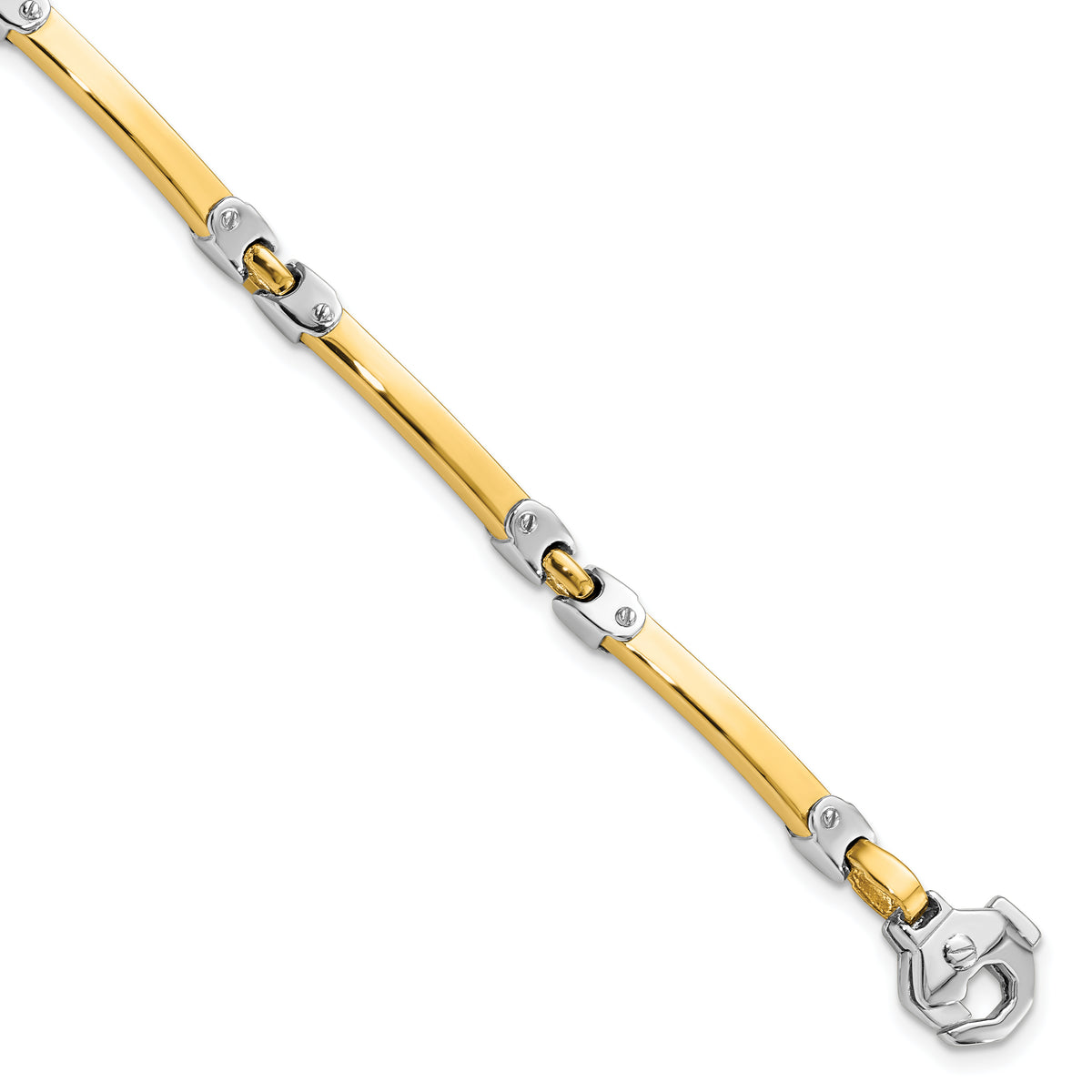 14K Two-tone Polished Bracelet