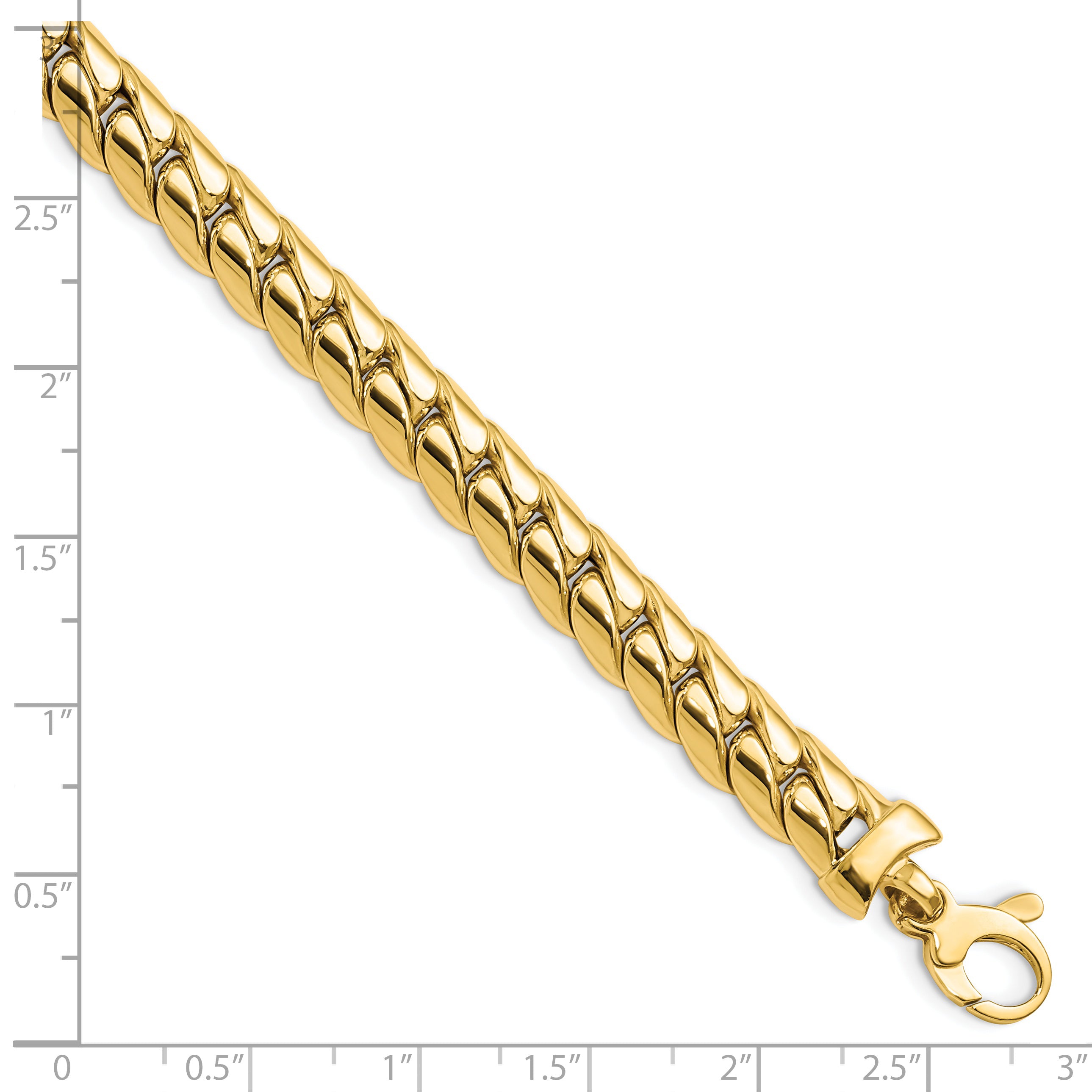 14K  Polished Link Bracelet