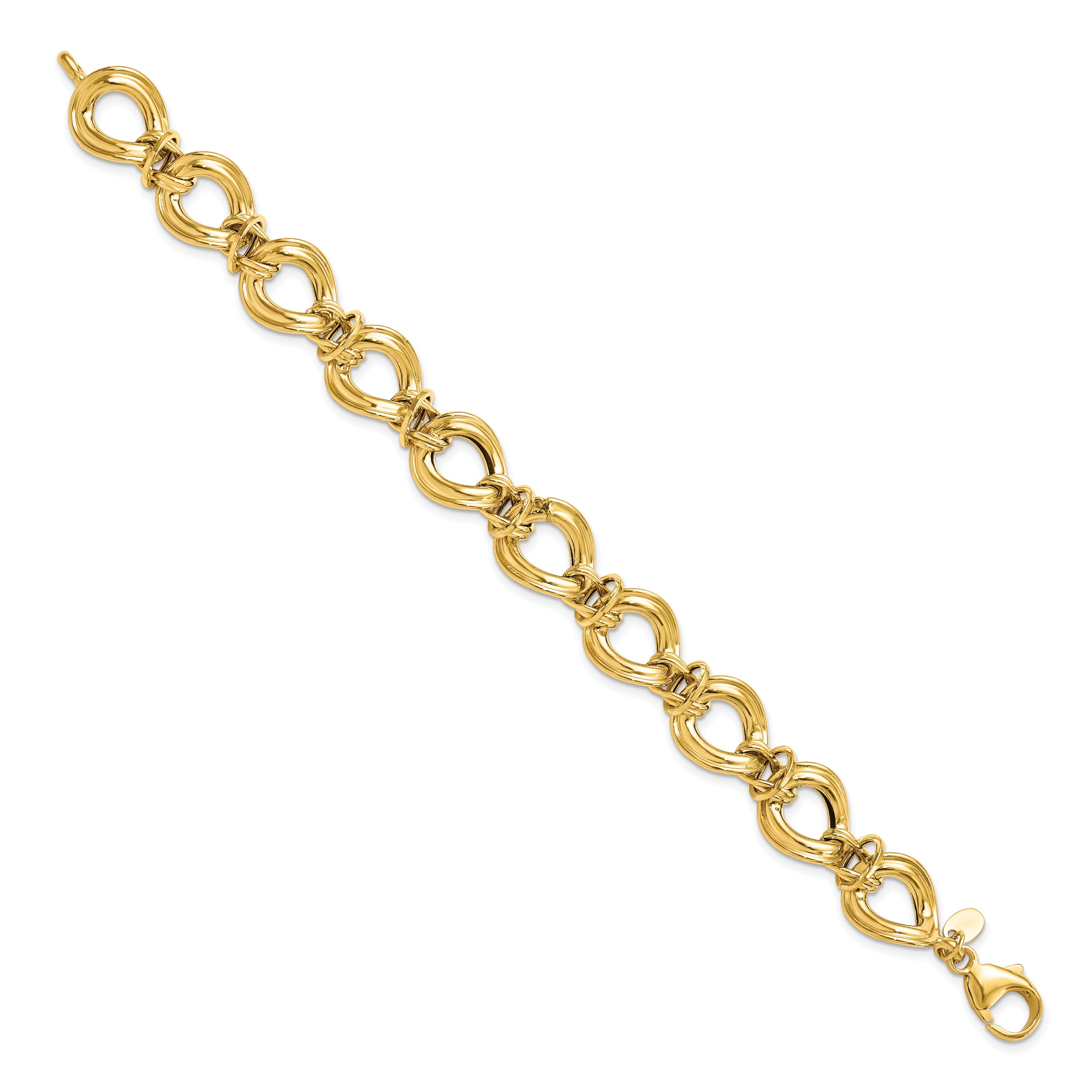 14k Polished Fancy Link Bracelet