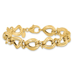 14k Polished Fancy Link Bracelet