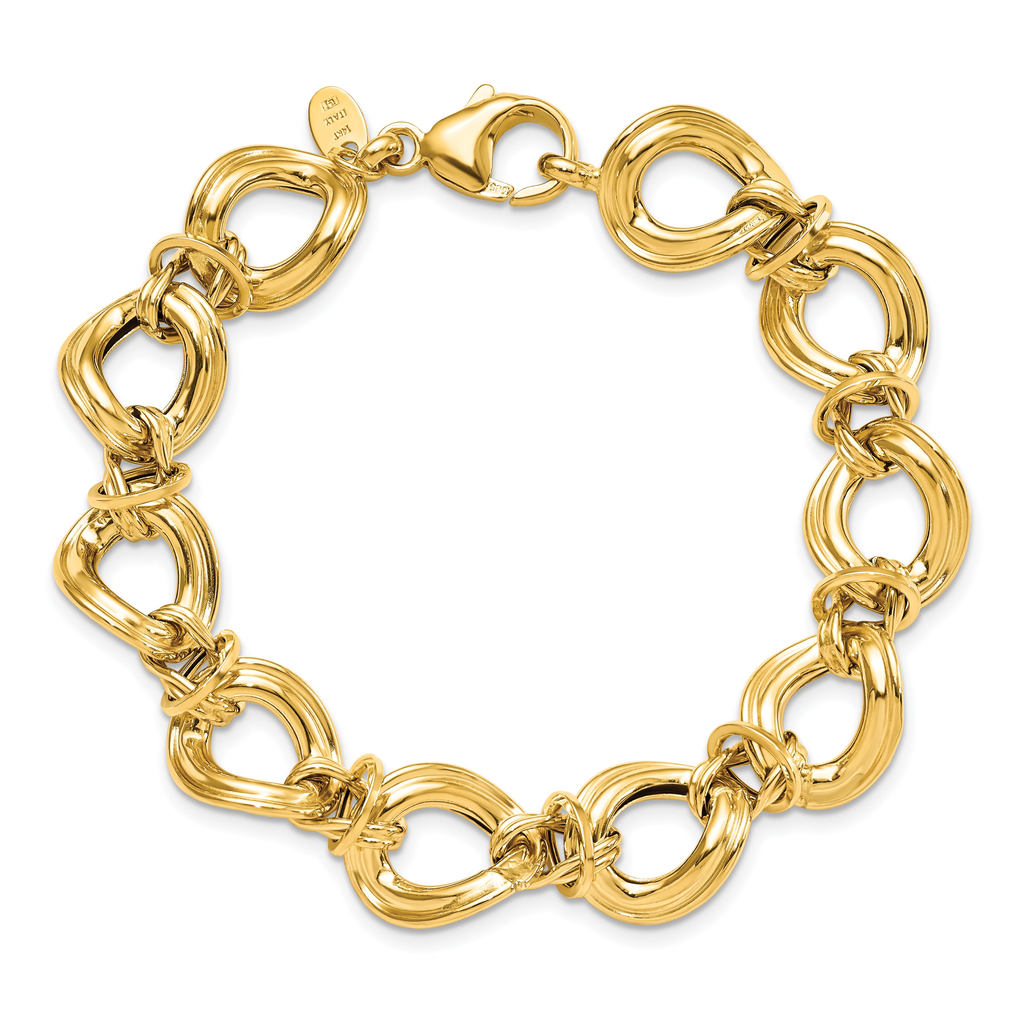 14k Polished Fancy Link Bracelet