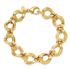 14k Polished Fancy Link Bracelet