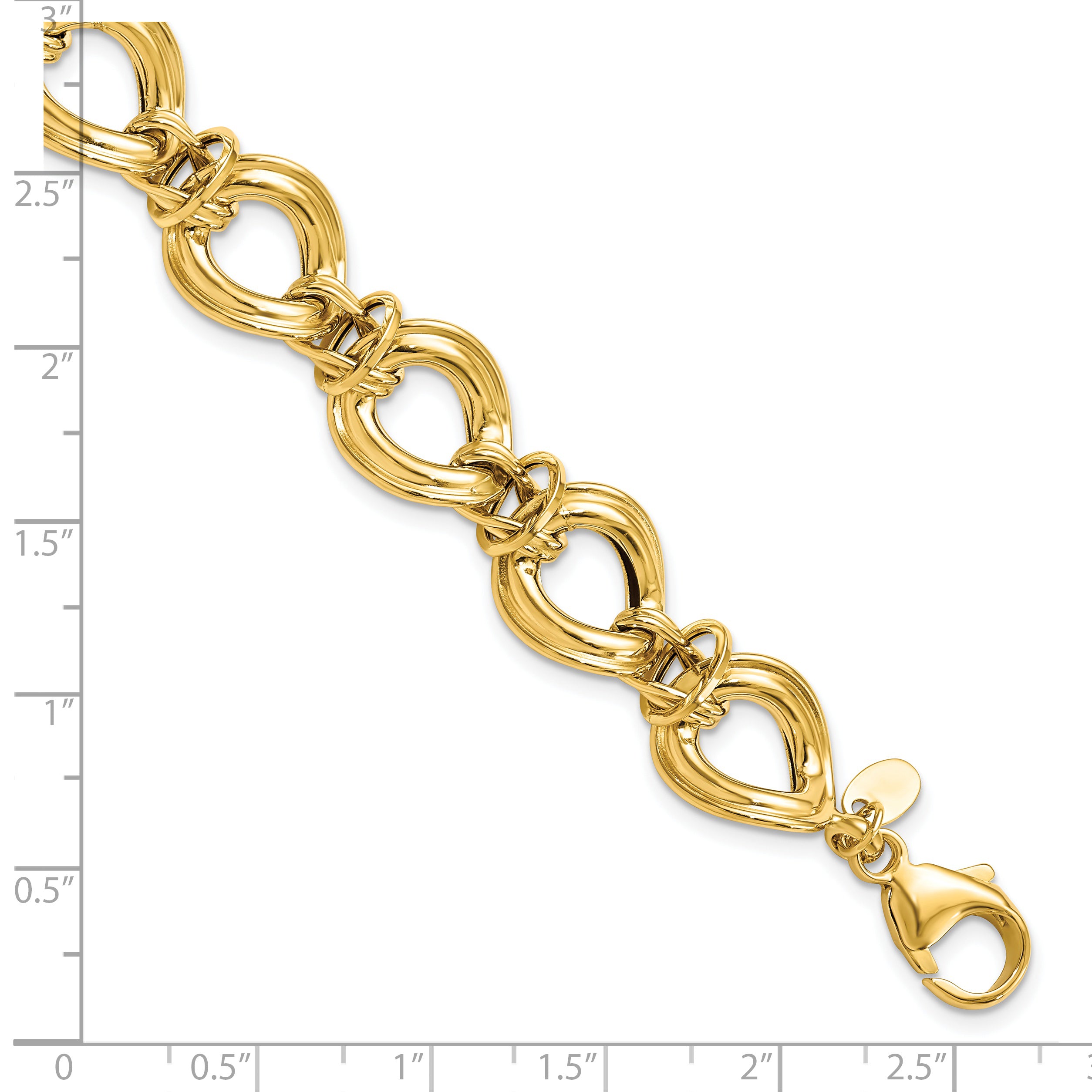 14k Polished Fancy Link Bracelet