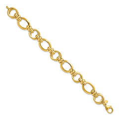 14k Polished Fancy Link Bracelet