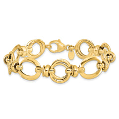 14k Polished Fancy Link Bracelet