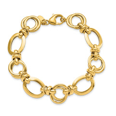 14k Polished Fancy Link Bracelet