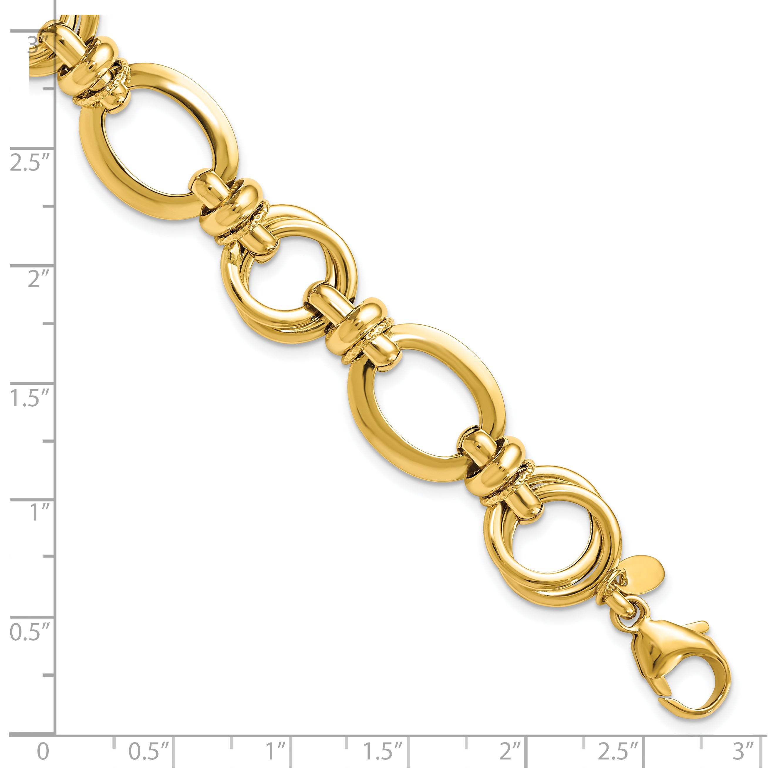 14k Polished Fancy Link Bracelet