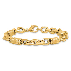 14k Men's Polished Fancy Link Bracelet