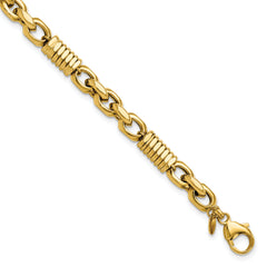 14k Men's Polished Fancy Link Bracelet