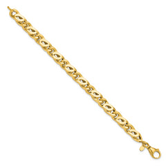 14k Men's Polished Fancy Link Bracelet