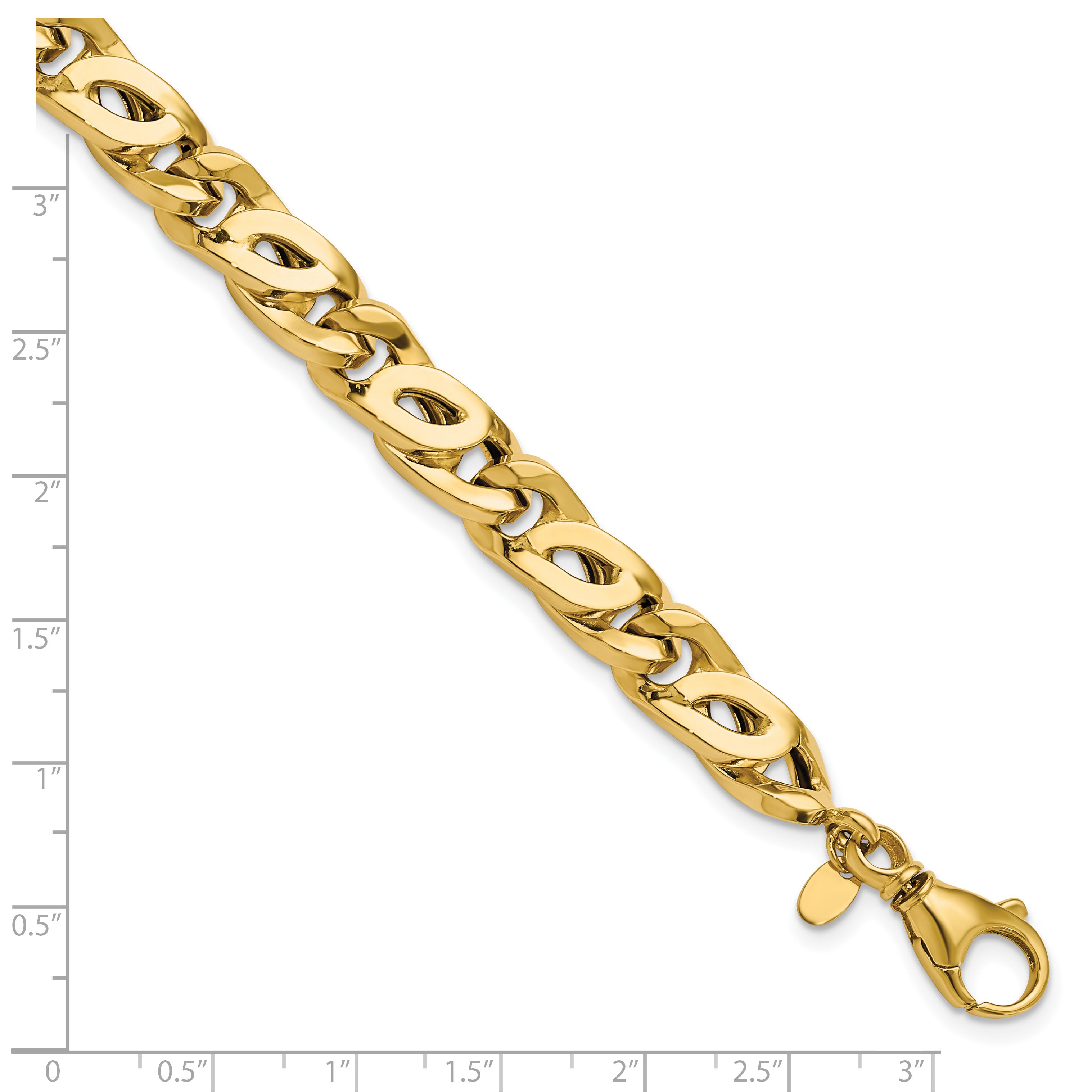 14k Men's Polished Fancy Link Bracelet