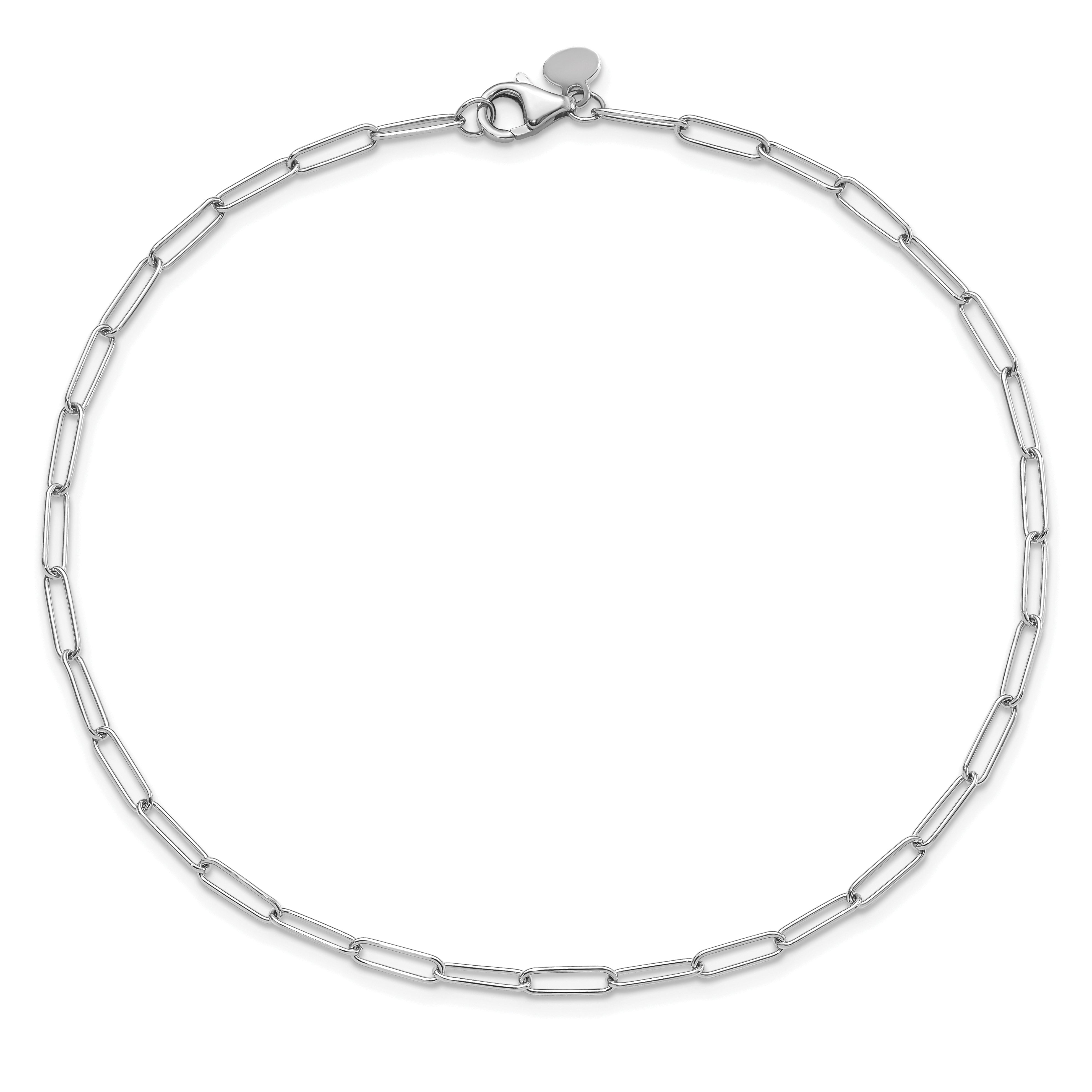 14K White Gold Polished Fancy Link Bracelet