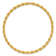 14K Polished Twist Slip-On Bangle