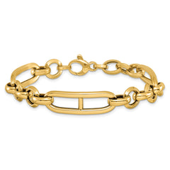 14K Polished Fancy Link Bracelet